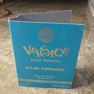 🌷5-$25🌷Versace turquoise and gold Dylan pour femme sample card